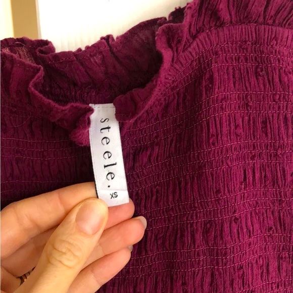 Steele dress, cheesecloth fabric in a deep purple, size XS - Picture 5 of 7